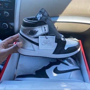 Silver toe Jordan 1s